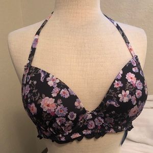 Push-up floral swimwear top